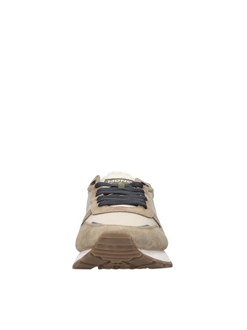 Sneakers in pelle e tessuto MONO WAY | RUNNER 35 MBEIGE-MARRONE-VERDE